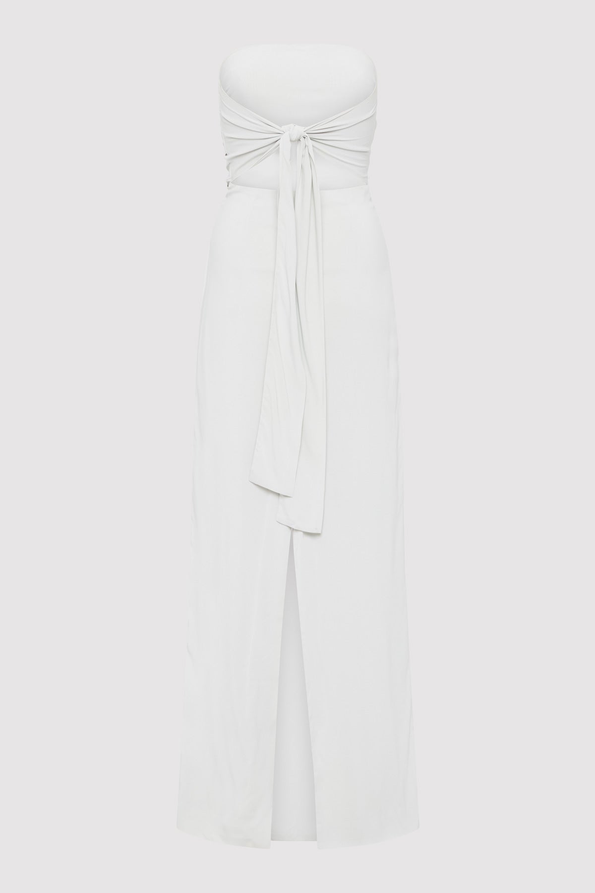 Strapless Tie Back Dress - Silver