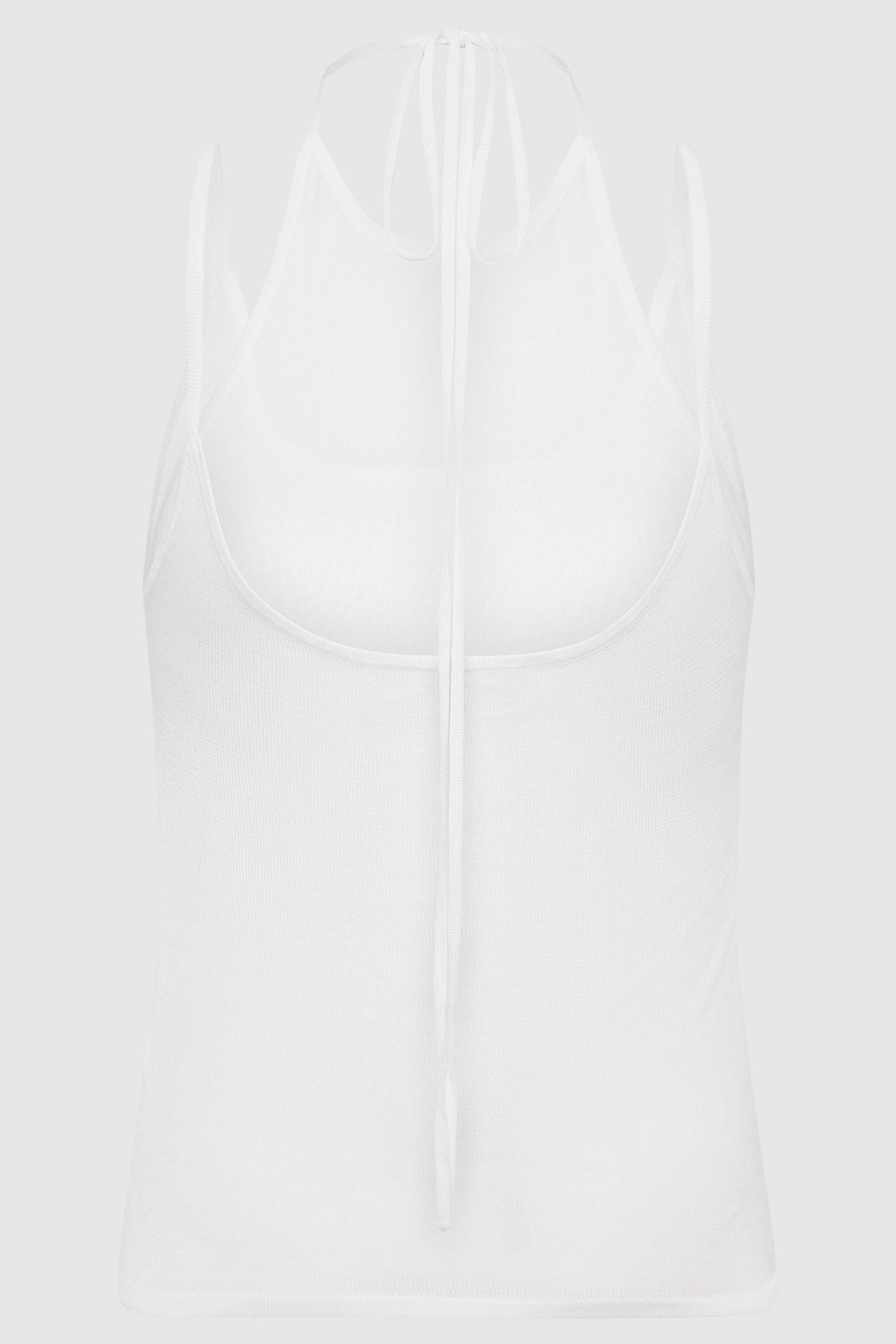 Layered Halter Tank - White