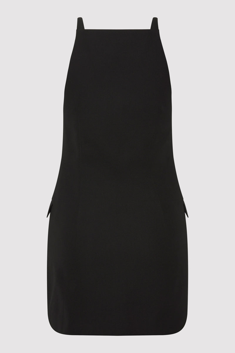 Hybrid Tailored Mini Dress - Black