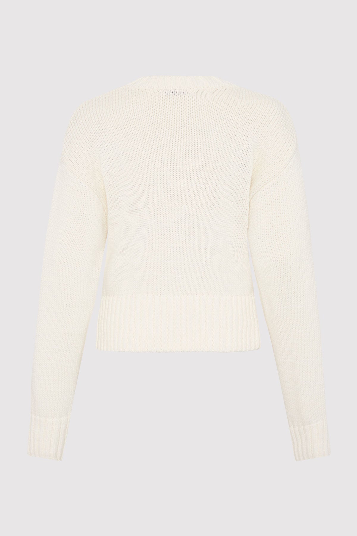 Linen Silk Blend Jumper - Salt