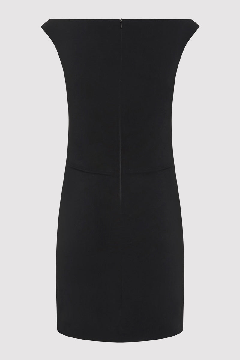 Slim Bateau Mini Dress - Black
