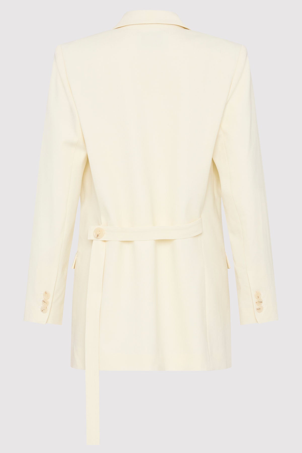 Belt Detail Blazer - Milk