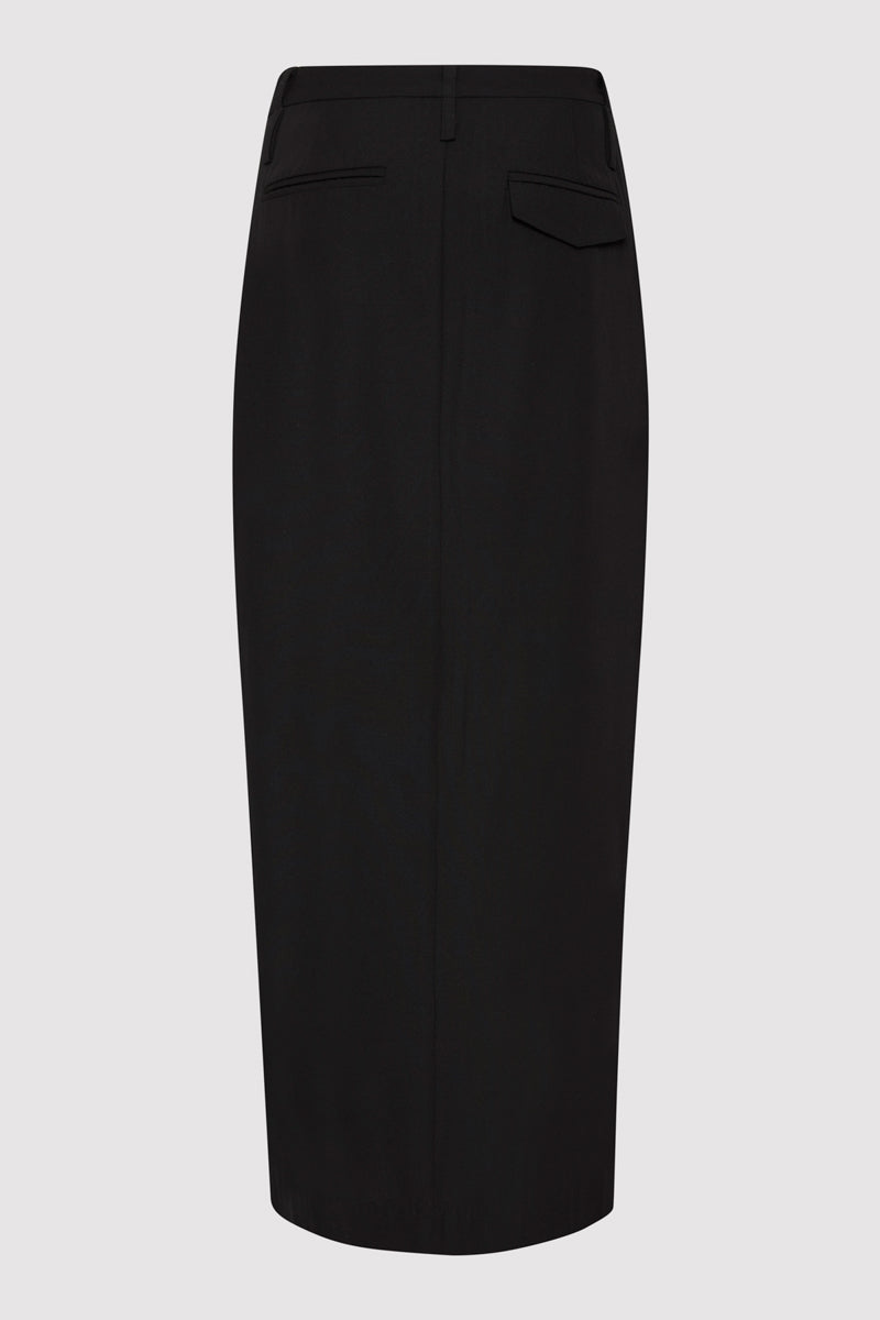 Double Loop Maxi Skirt - Black