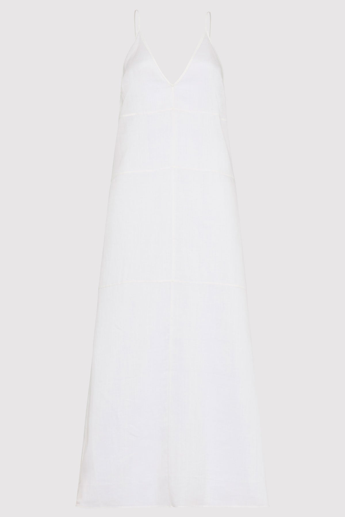 Semi Sheer Patchwork Dress - Salt