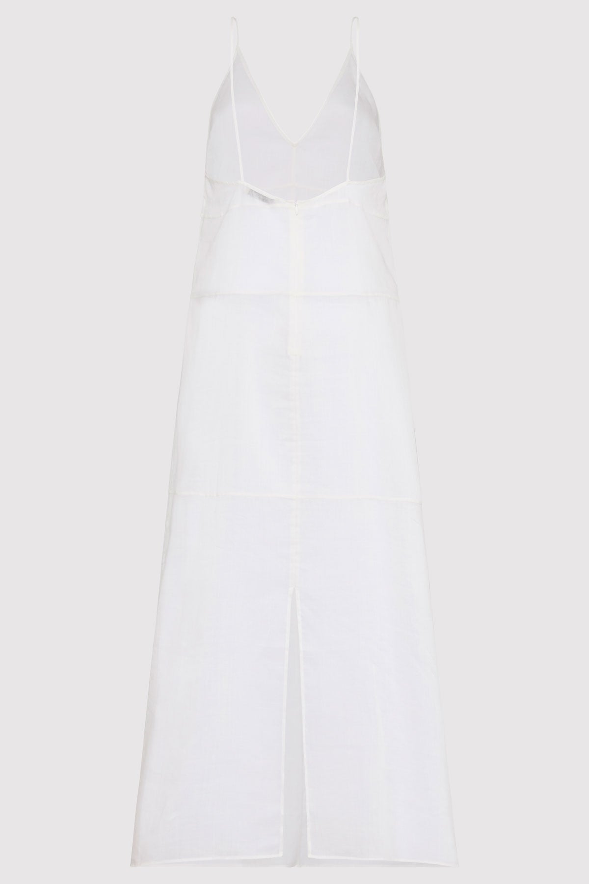 Semi Sheer Patchwork Dress - Salt