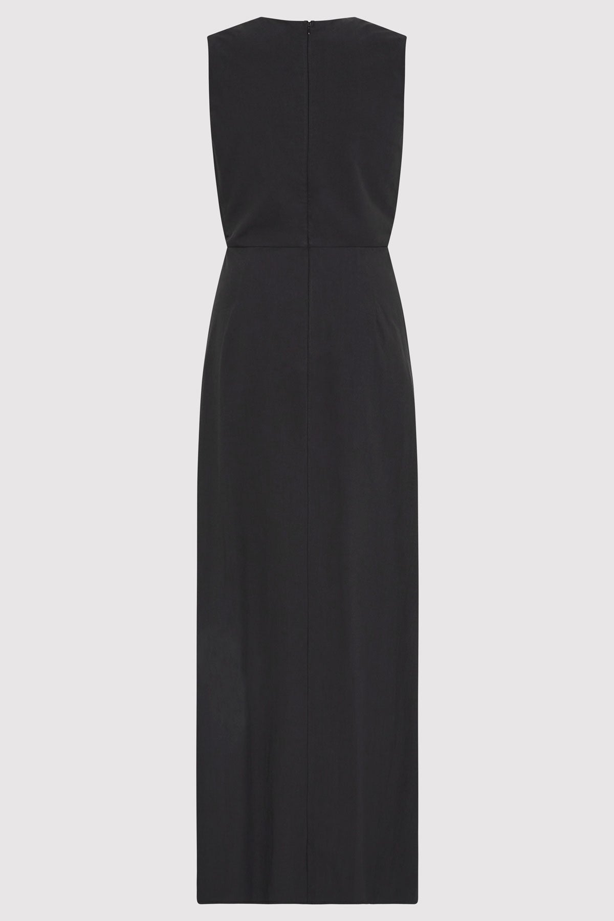 Cotton Gathered Dress - Black