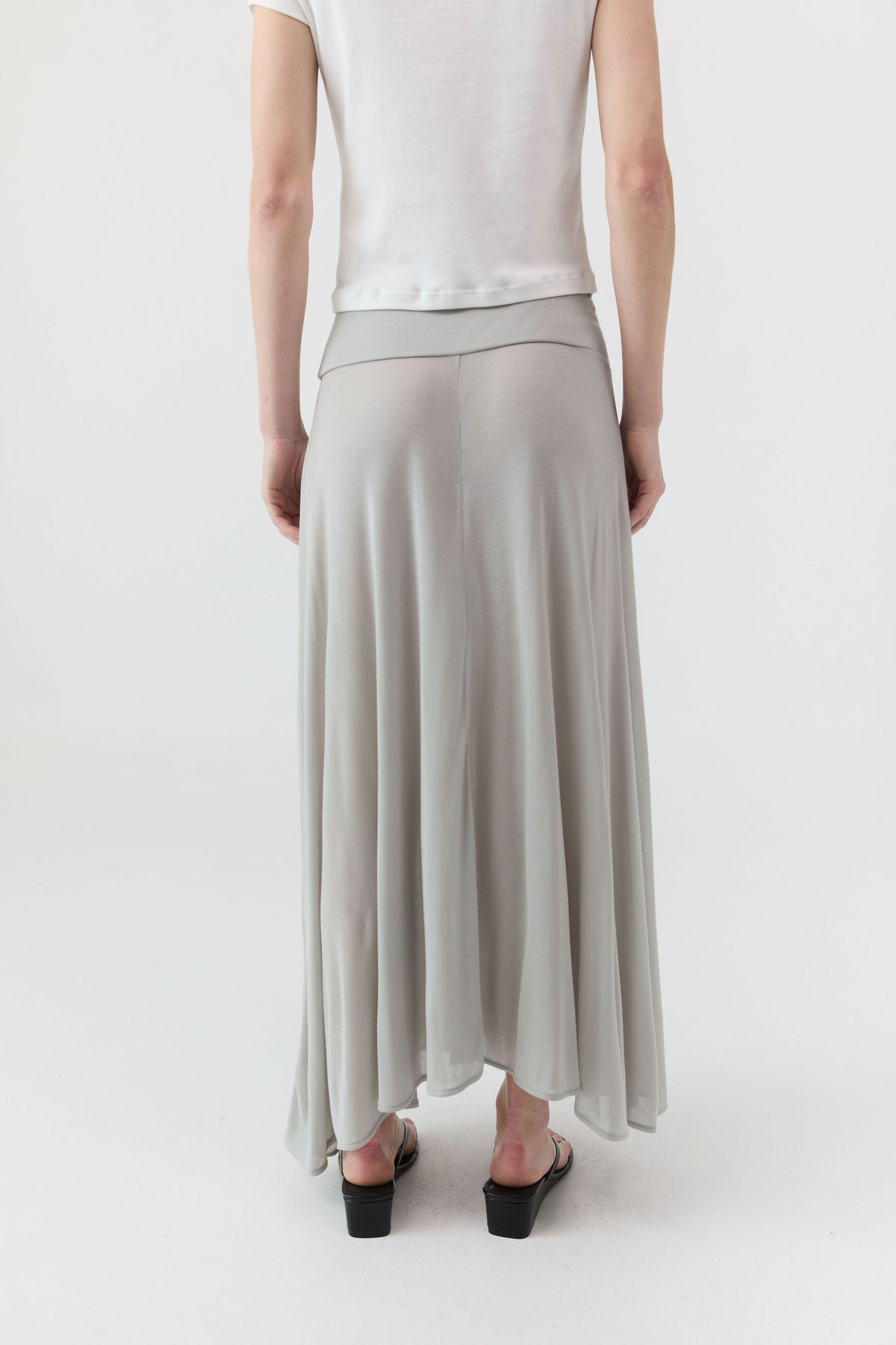 Fluid Jersey Skirt - Soft Ash