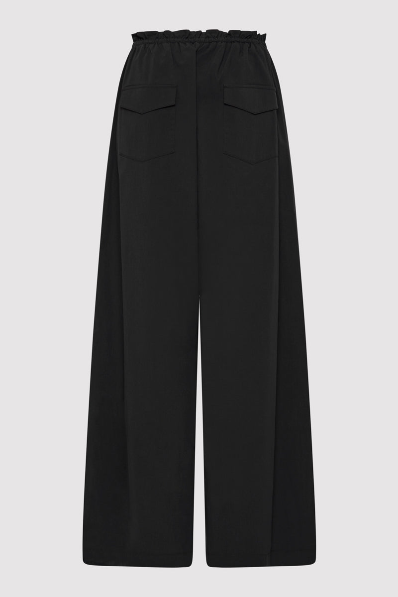 Petit Paperbag Waist Pants - Black
