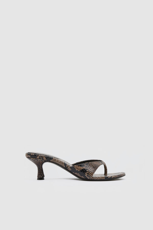 PRE-ORDER: Everyday Thong Heel 50 - Python Embossed