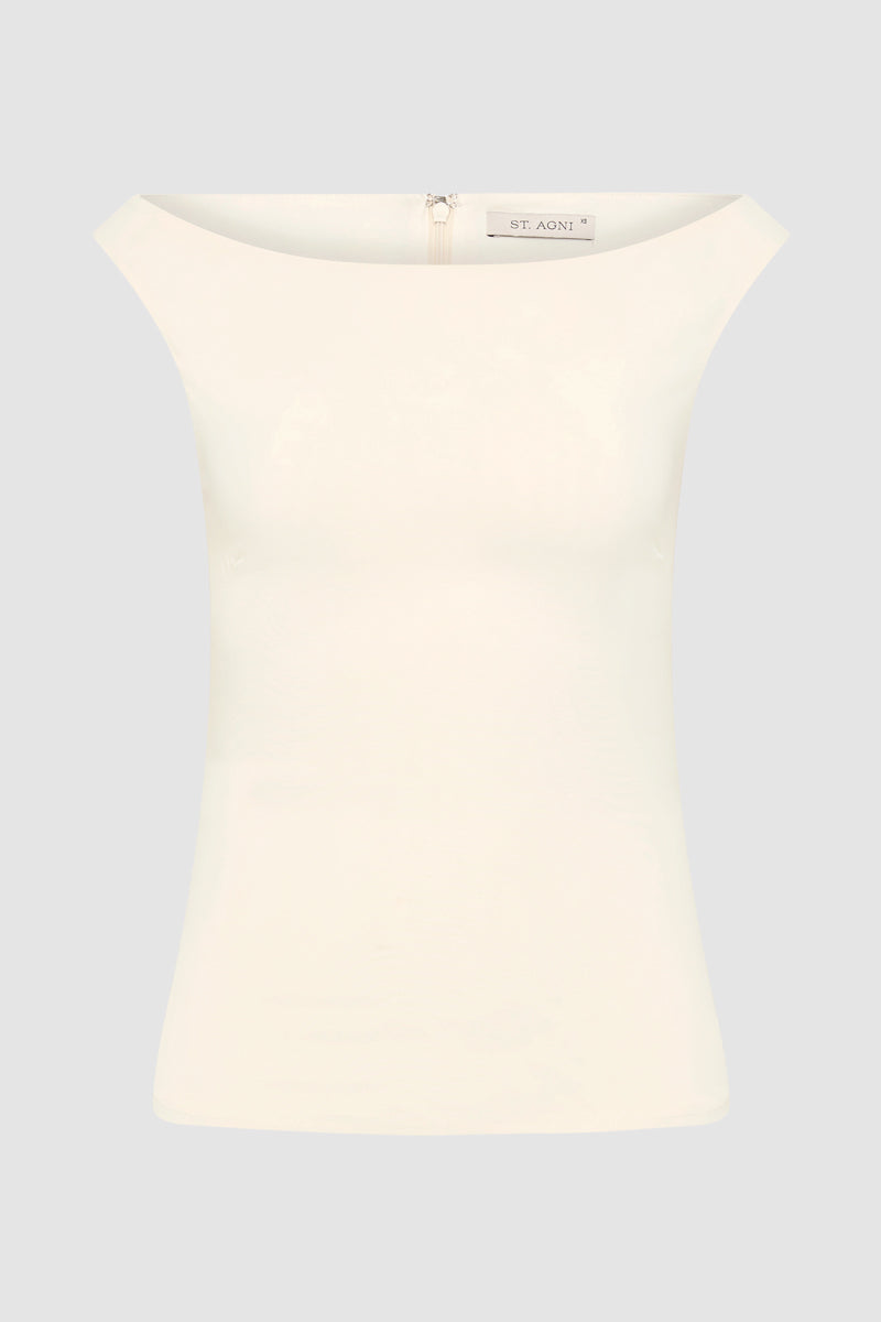Slim Bateau Top - Off White