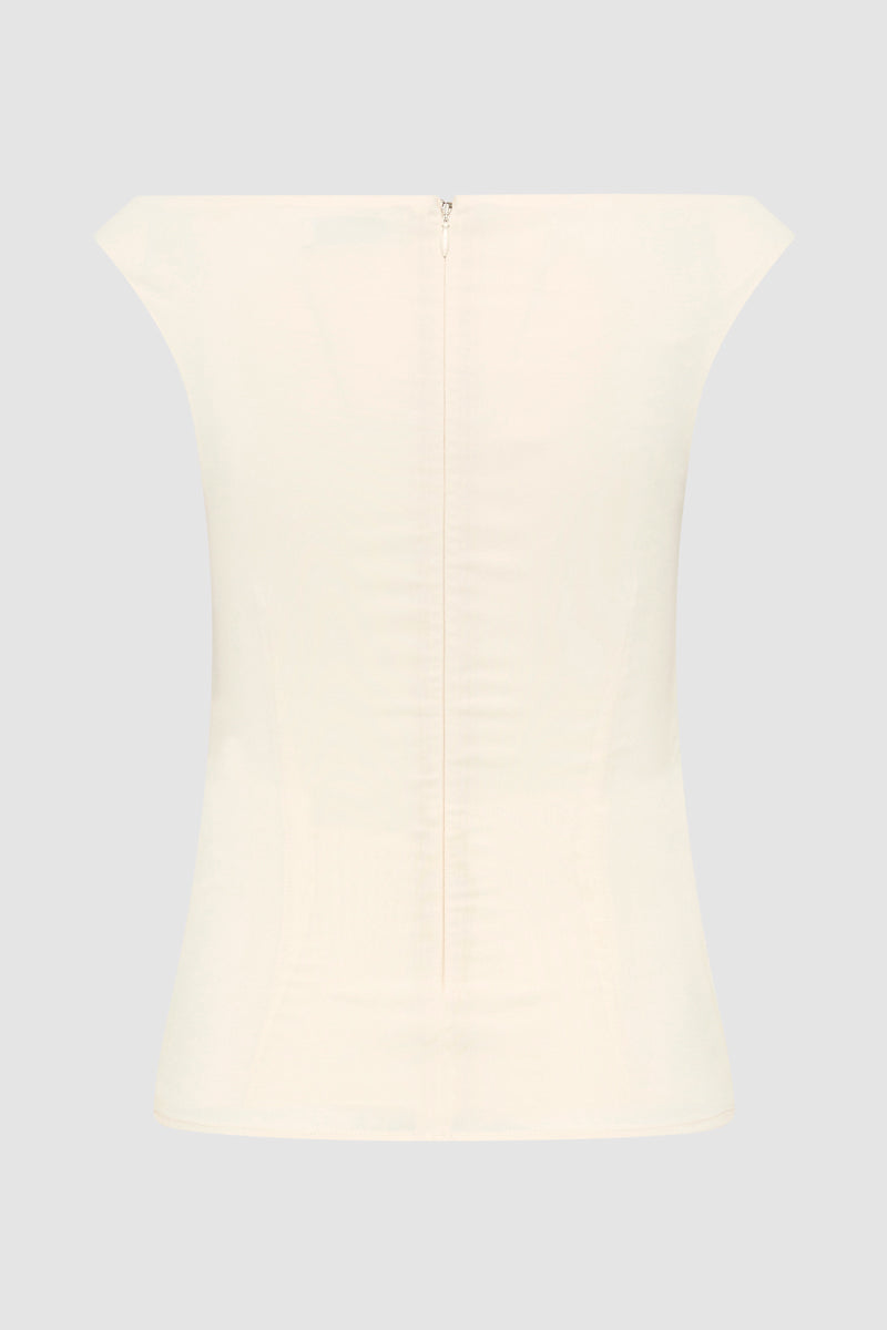 Slim Bateau Top - Off White