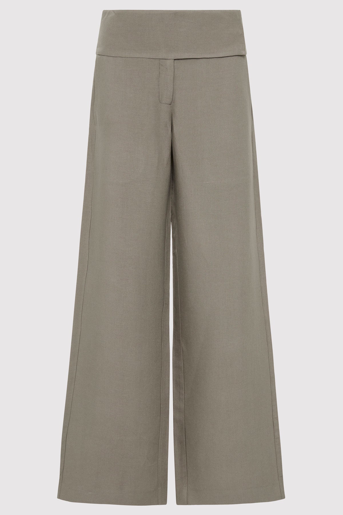 Wide Waistband Pants - Smokey Olive