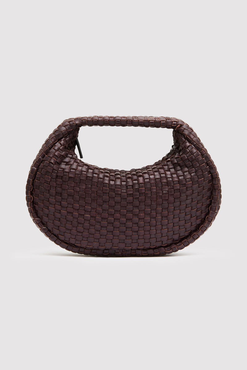 Lattice Weave Mini Bon Bon Bag - Port
