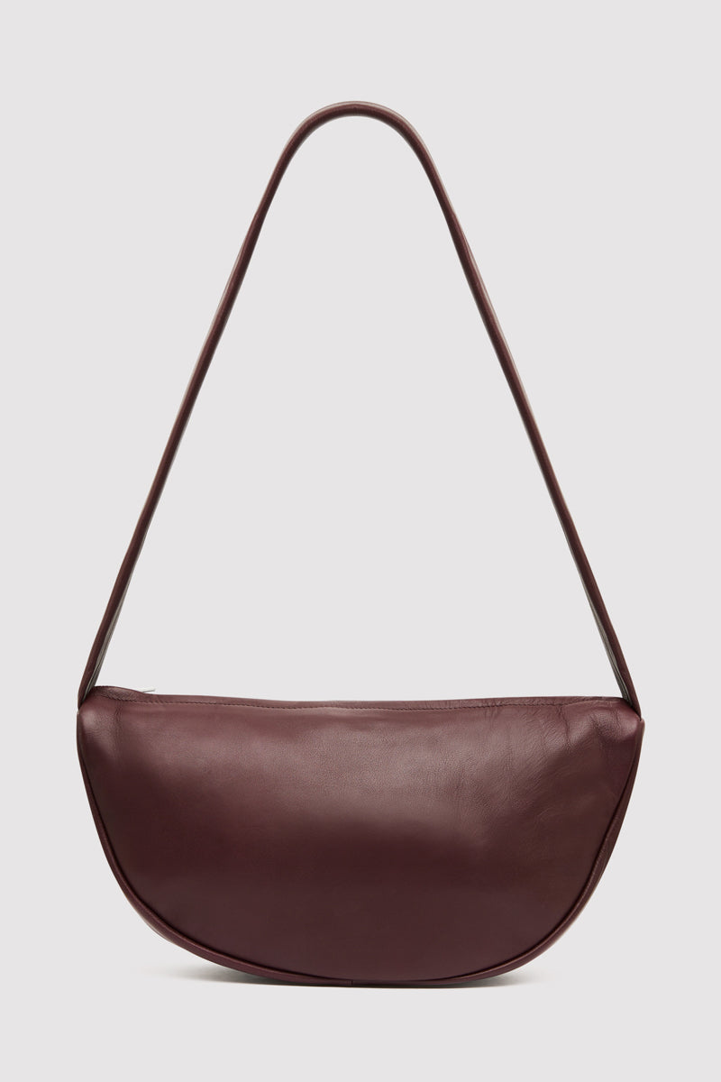 Soft Crescent Bag - Plum
