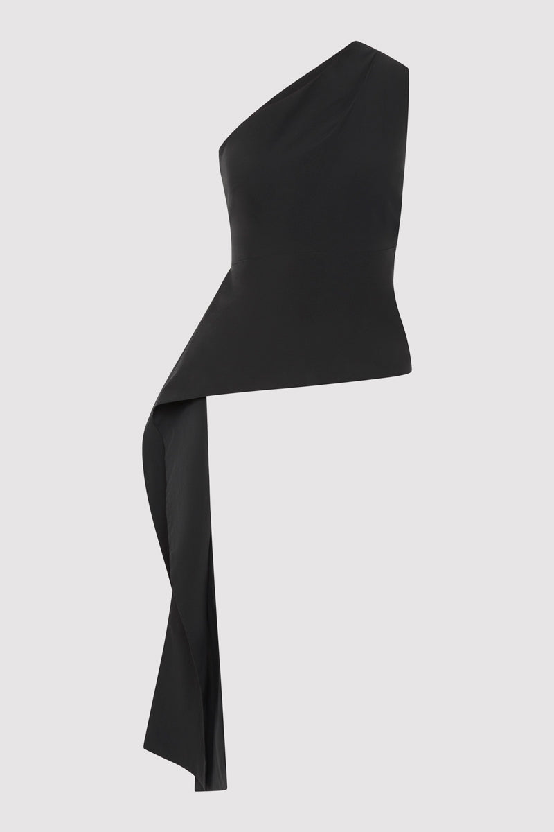 Asymm Origami Top - Black