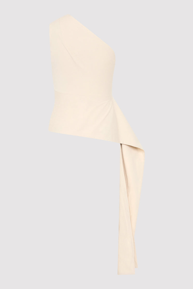 Asymm Origami Top - Creme