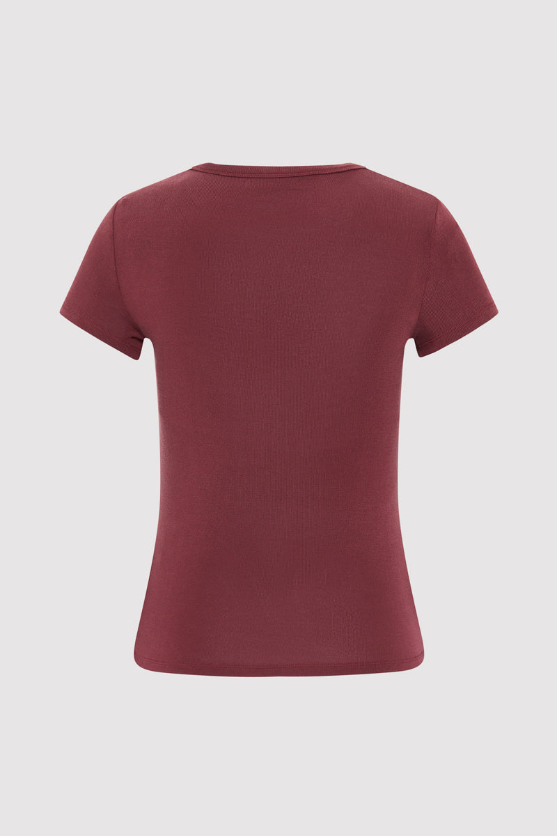 Jersey Baby Tee - Currant