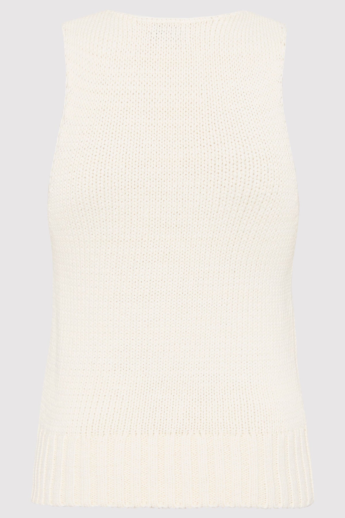 Linen Silk Blend Tank - Salt