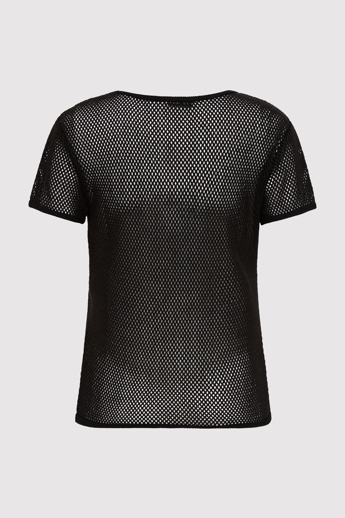 Mesh Short Sleeve Tee - Black