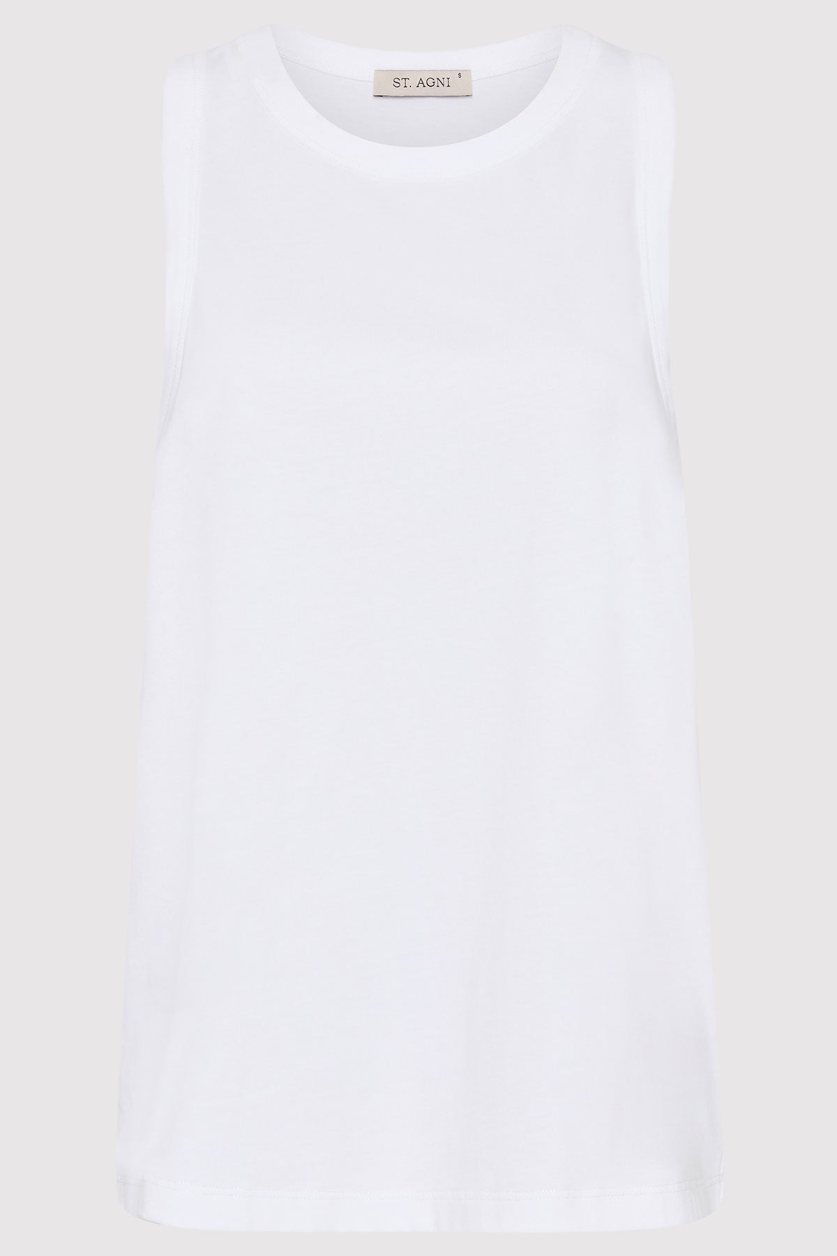 Organic Cotton Boxy Tank - White
