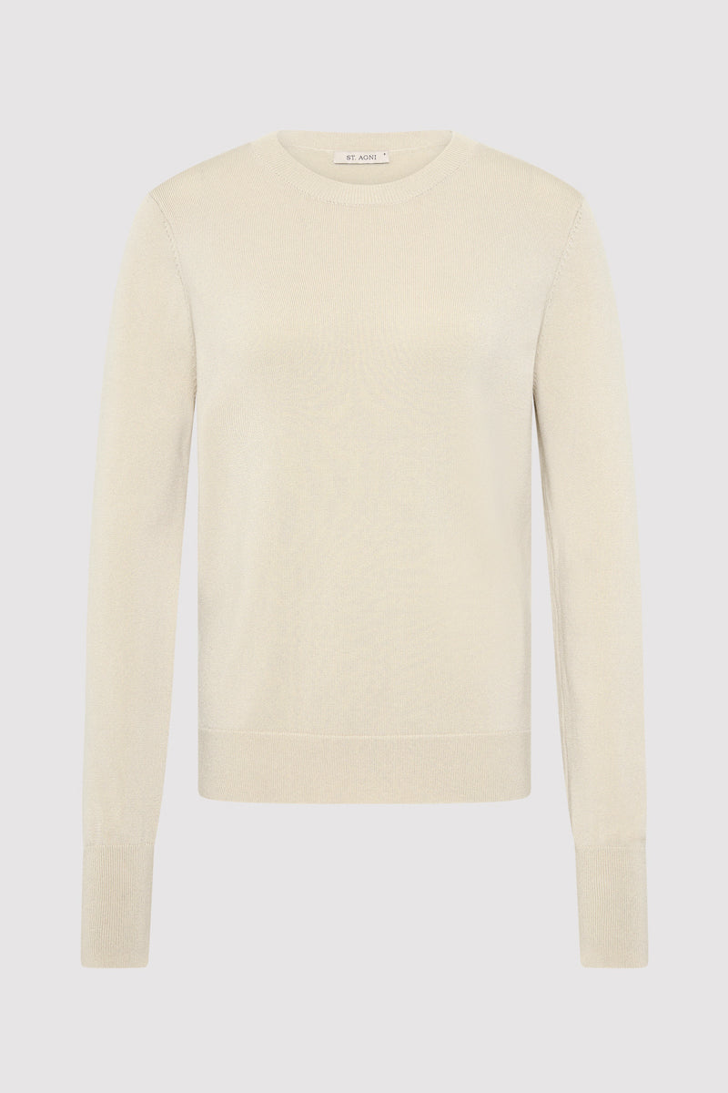 Classic Crew Neck Sweater - Creme