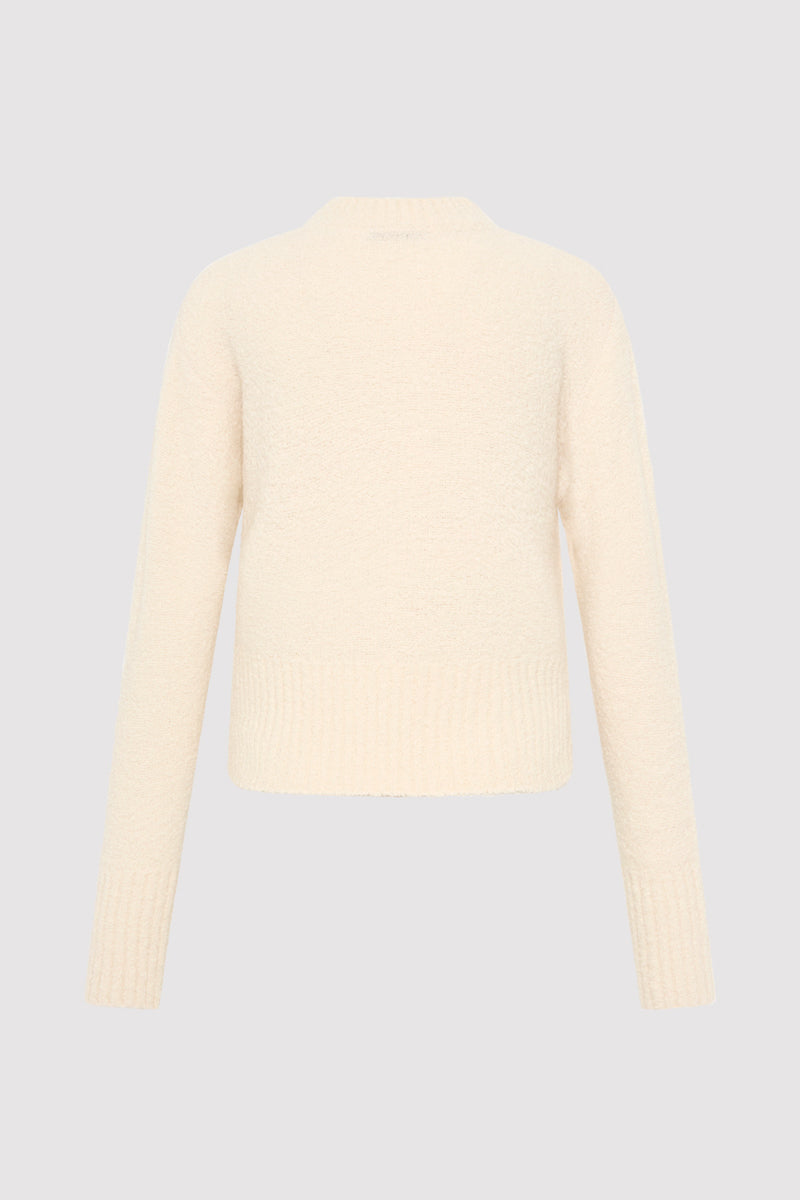 Boucle Wool Jumper - Off White