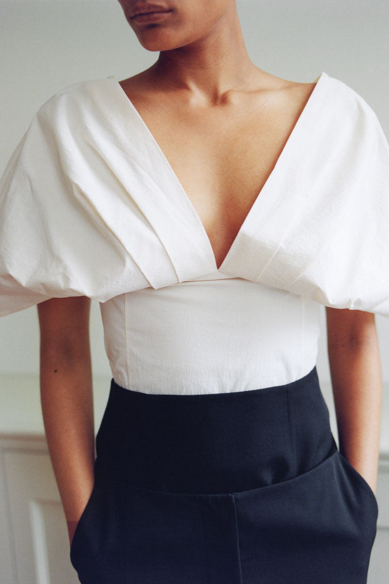 Structured Veil Top - Talco