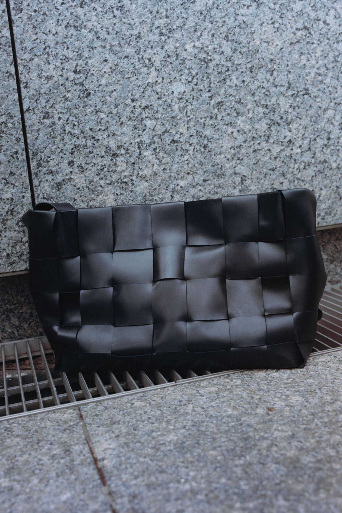 Woven Large Tote - Black