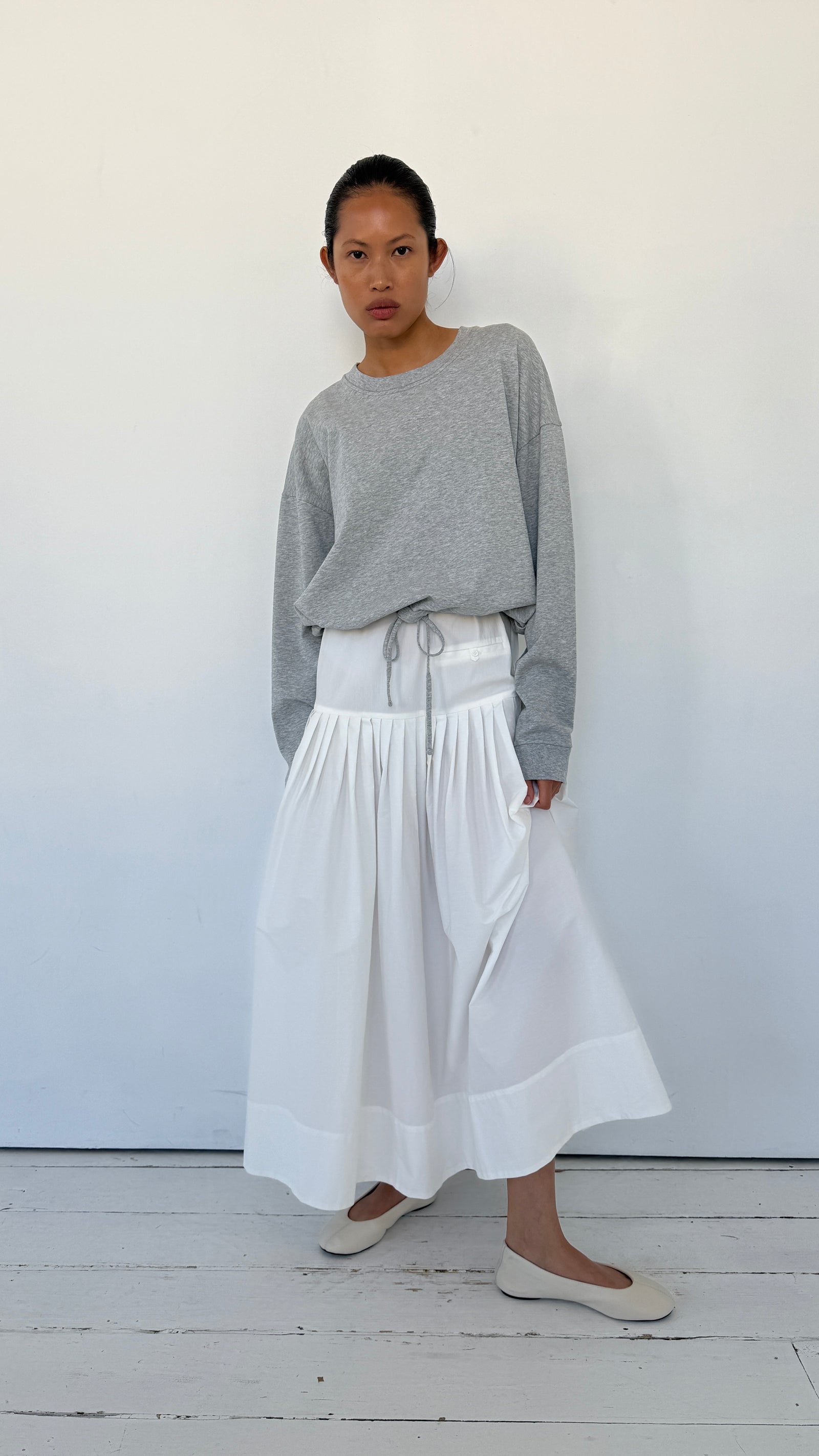 st agni vas pleat dress St. Agni Relaxed Pleat Dress