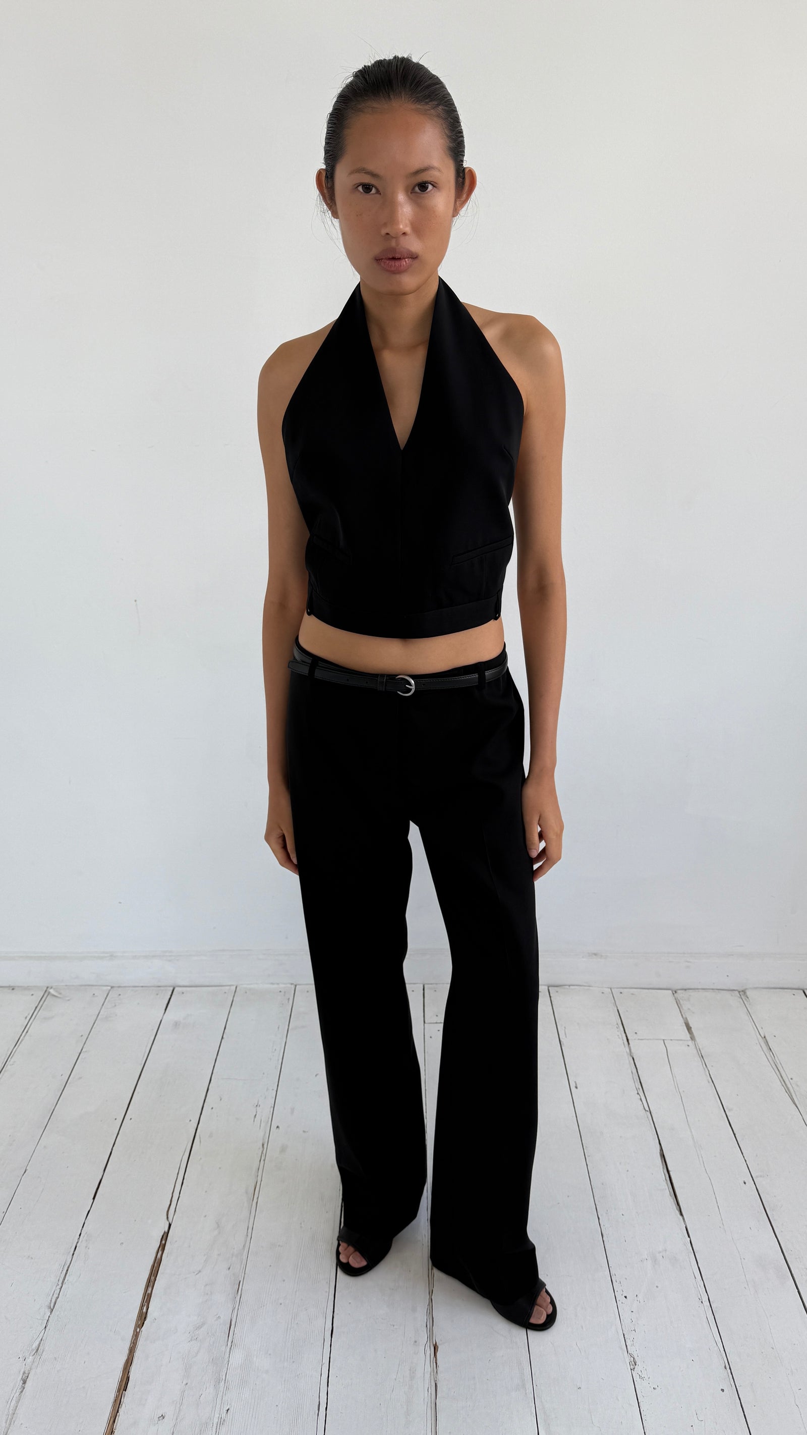 Fine Band 90s Pants - Black