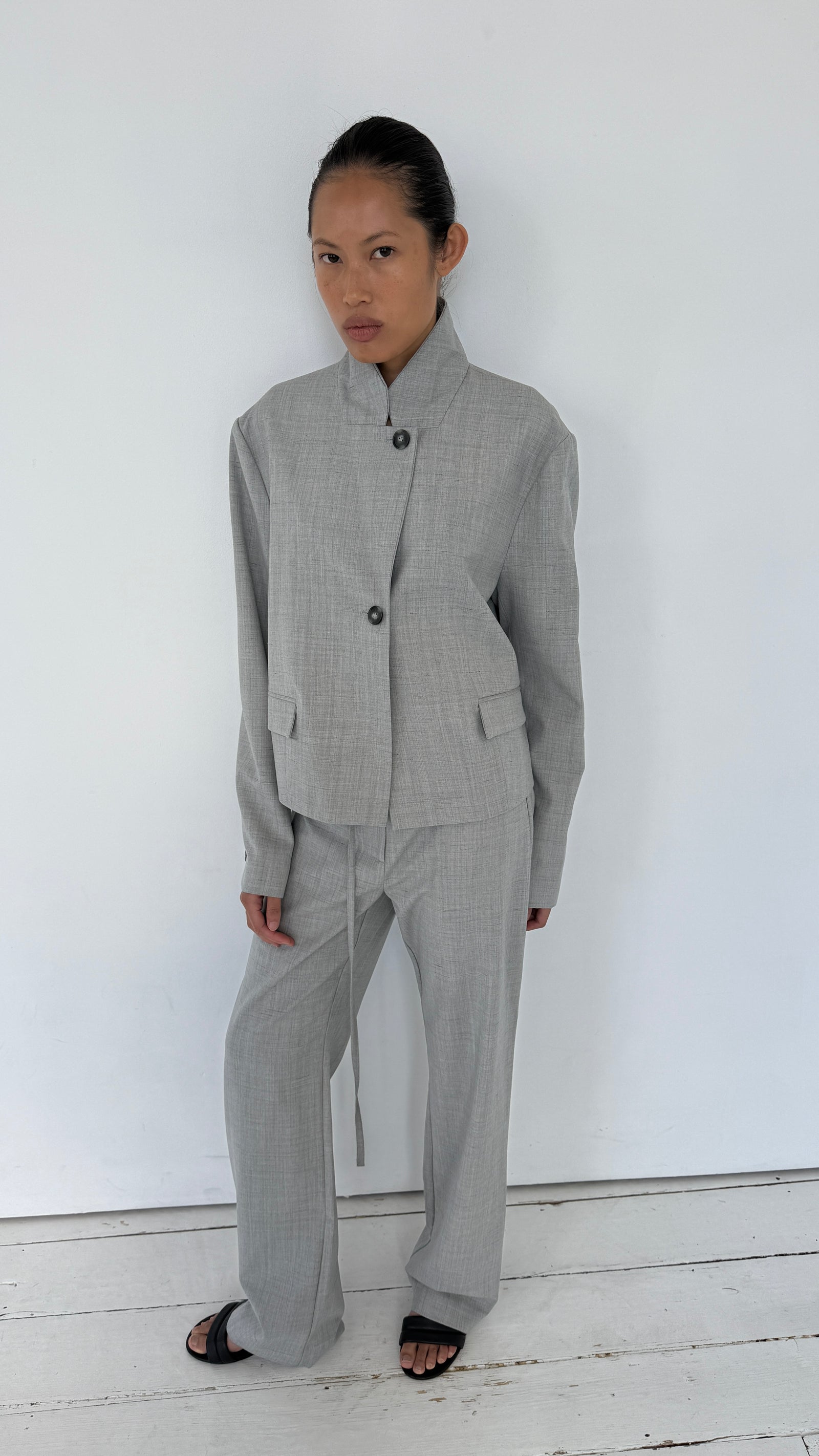 Cocoon Blazer - Concrete
