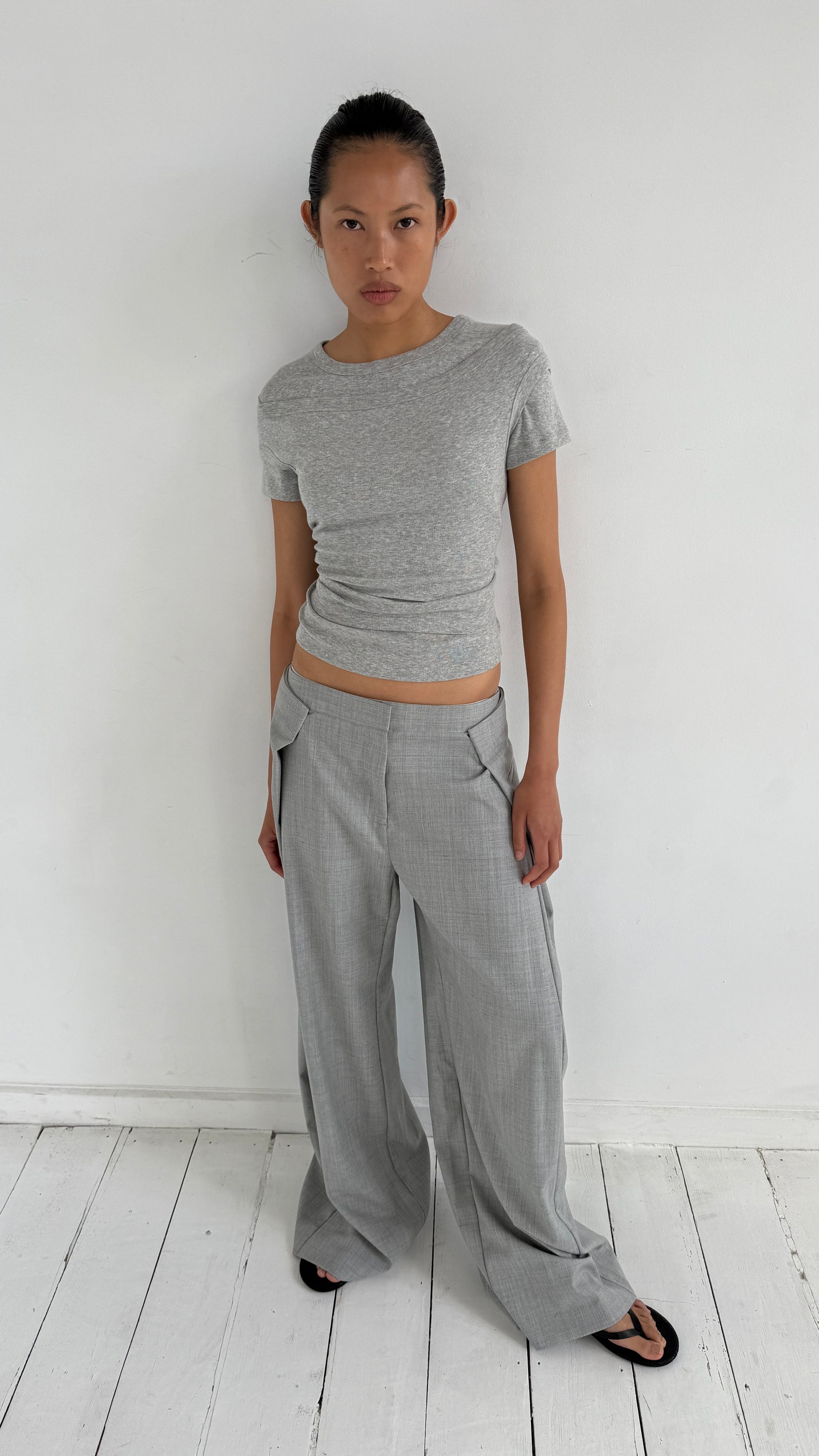 Organic Cotton Ballerina Top - Grey Marle