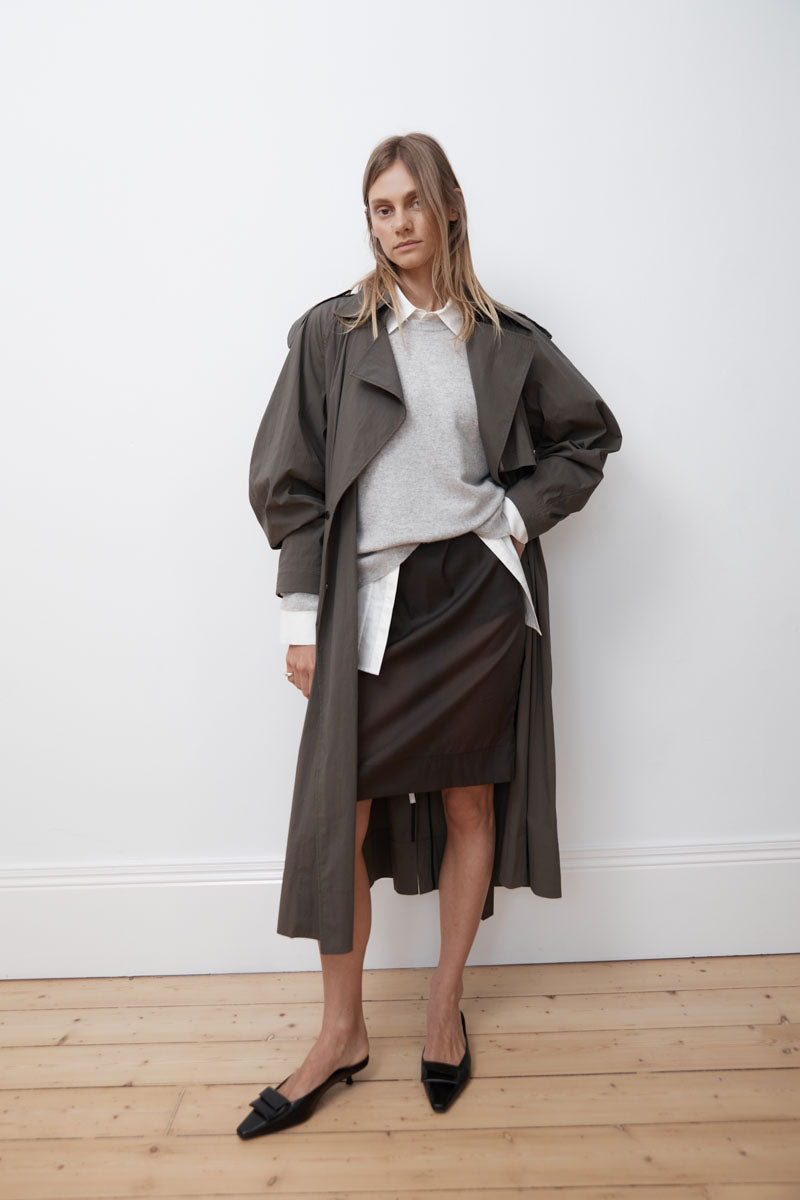 Transparent Skirt - Black Olive