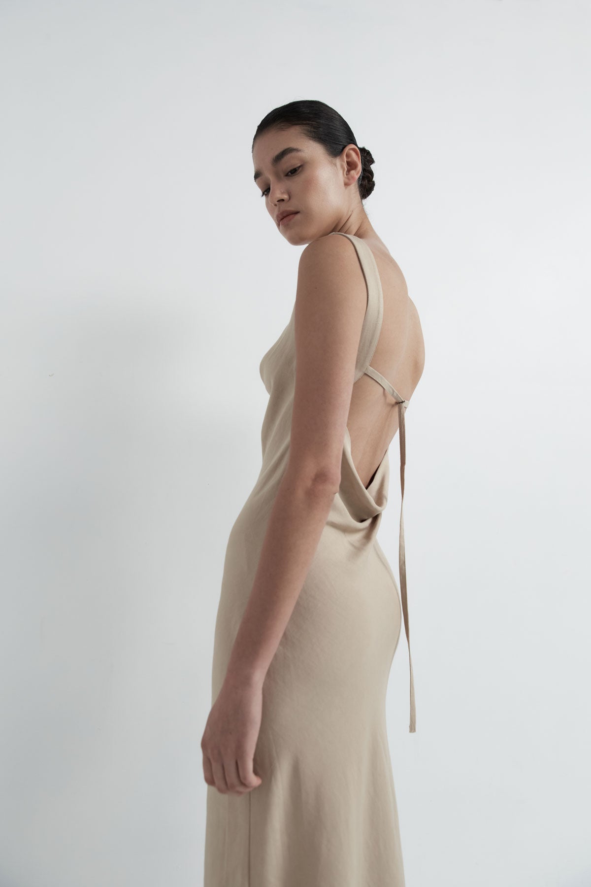Double Drape Dress - Dune
