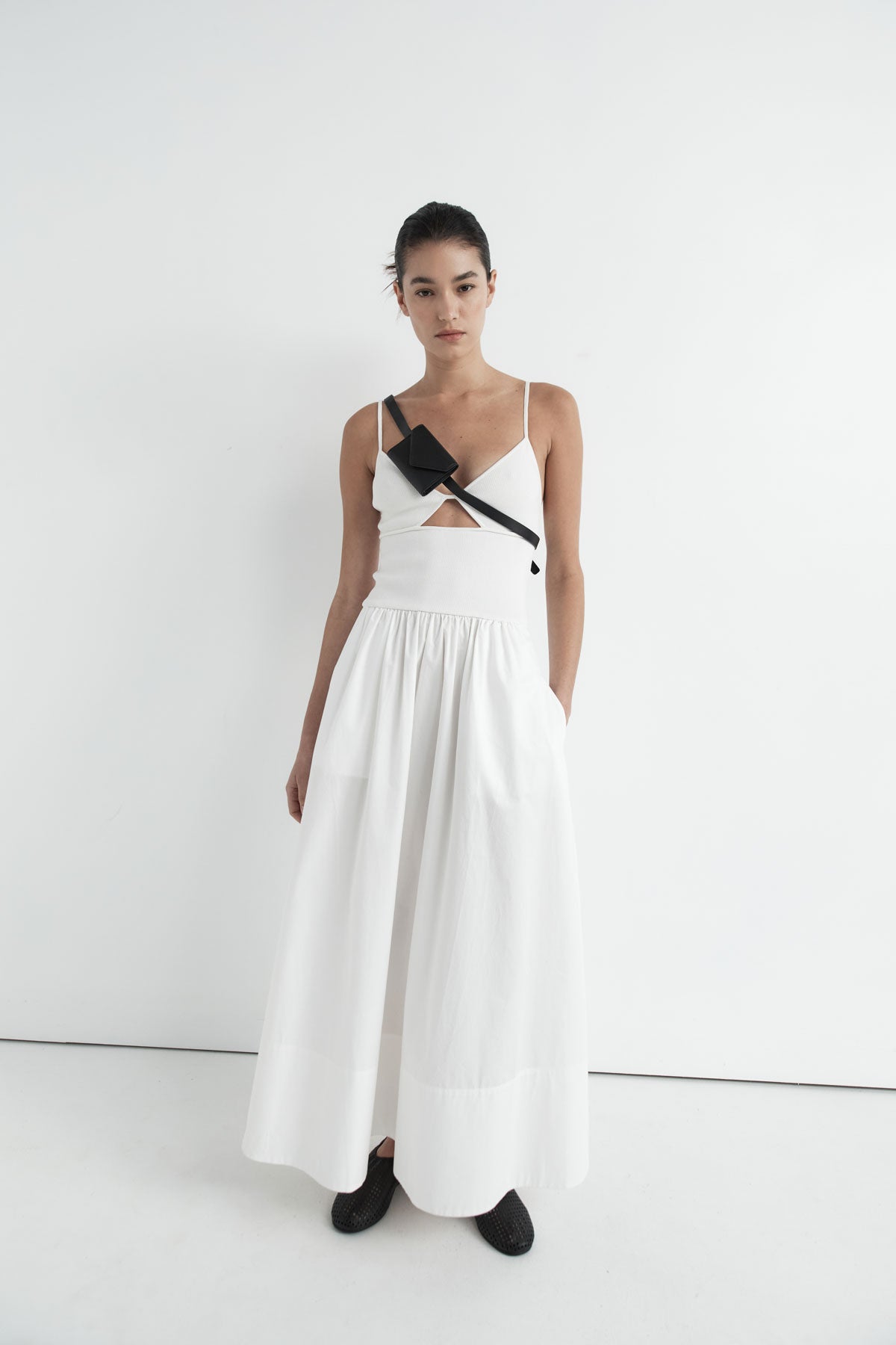 Knit Cami Dress - White