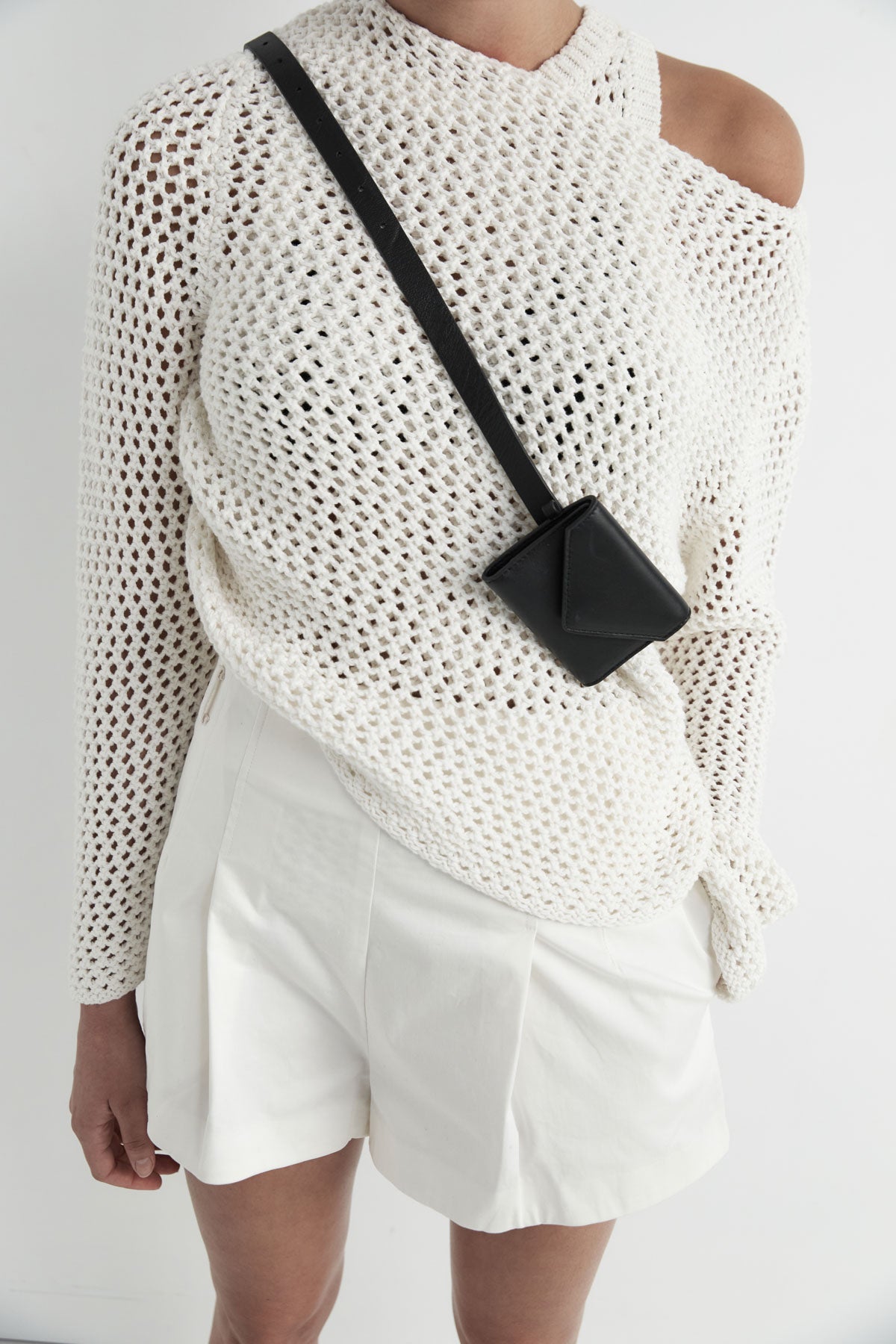 Cotton Crochet Jumper - Off White