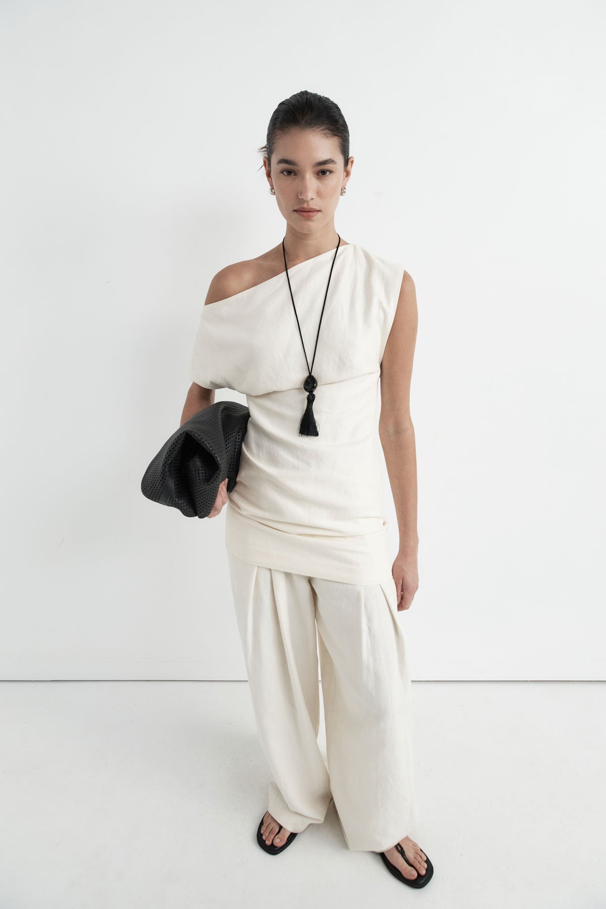 Asymmetric Mini Dress - Ivory