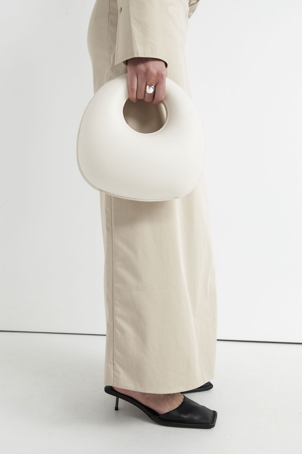 Column Wrap Skirt - Champagne