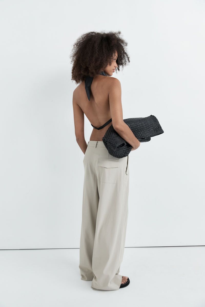 Utility Pleat Pants - Creme