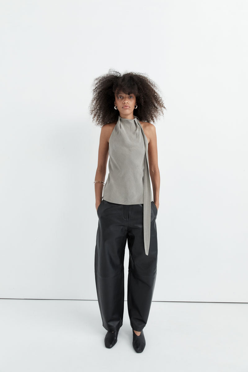 Bias Scarf Top - Slate