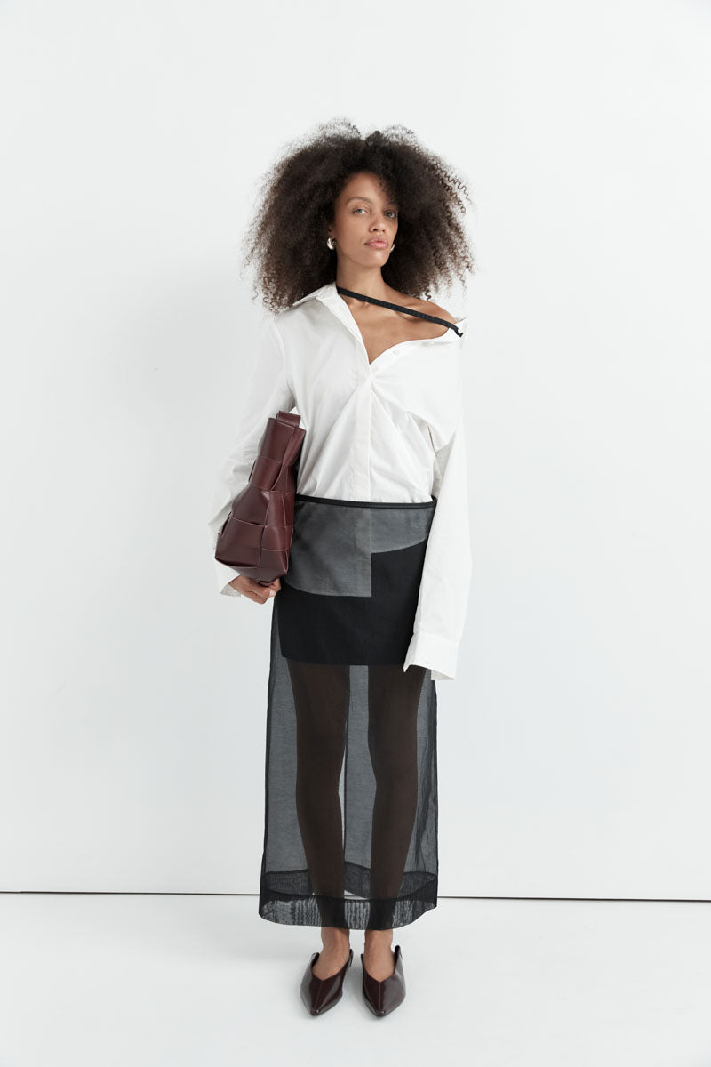 Detachable Tie Shirt - White