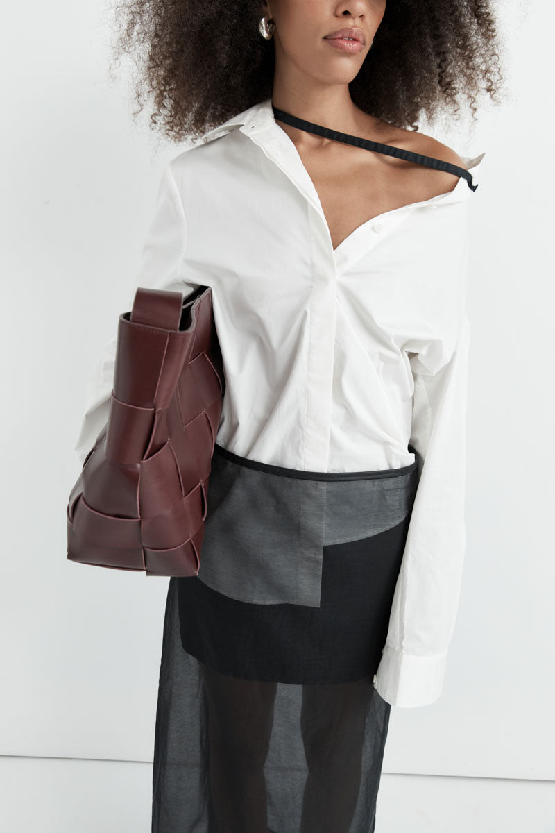 Detachable Tie Shirt - White