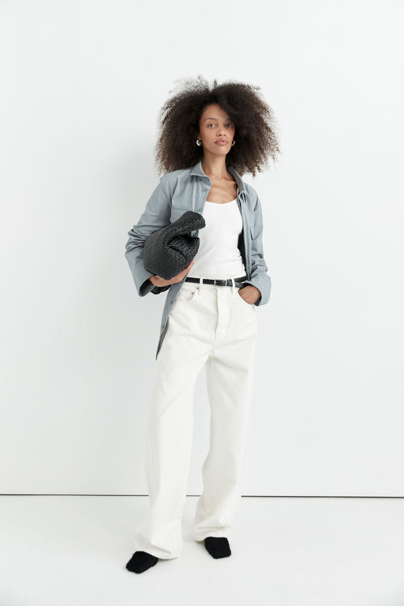 Mid Rise Balloon Jeans 
by Outland Denim - White