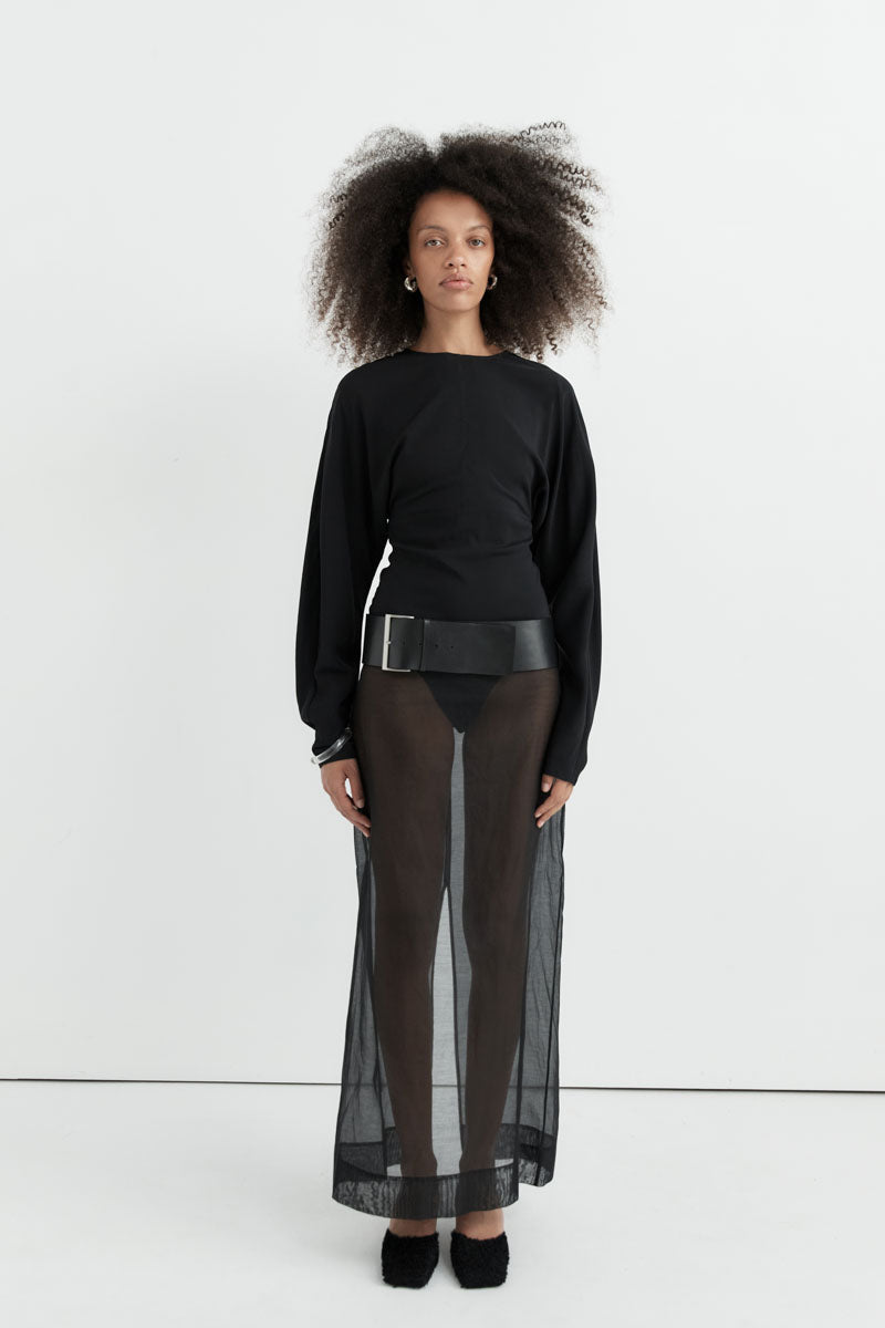 Dolman Sleeve Bodysuit - Black