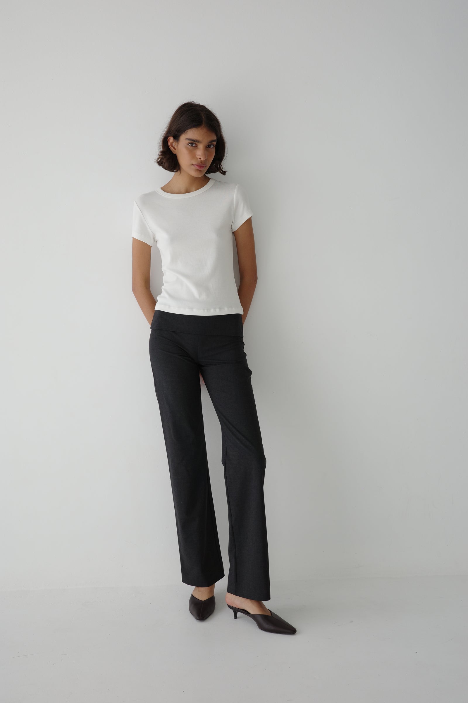 Wool Blend Studio Pants - Dark Graphite
