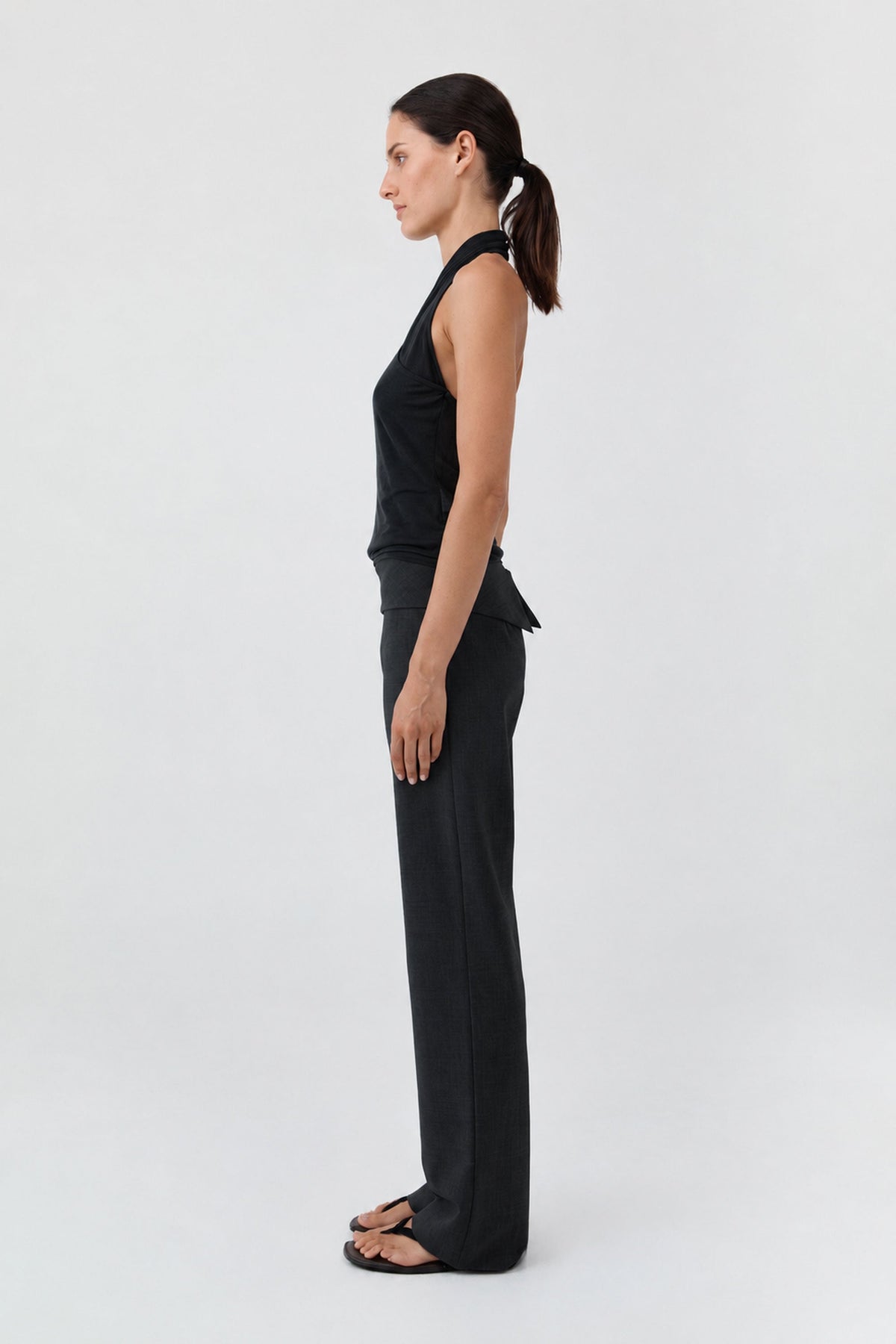 Wool Blend Studio Pants - Dark Graphite