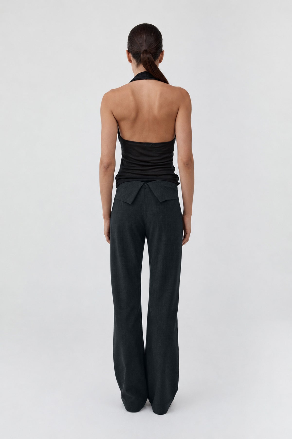 Wool Blend Studio Pants - Dark Graphite