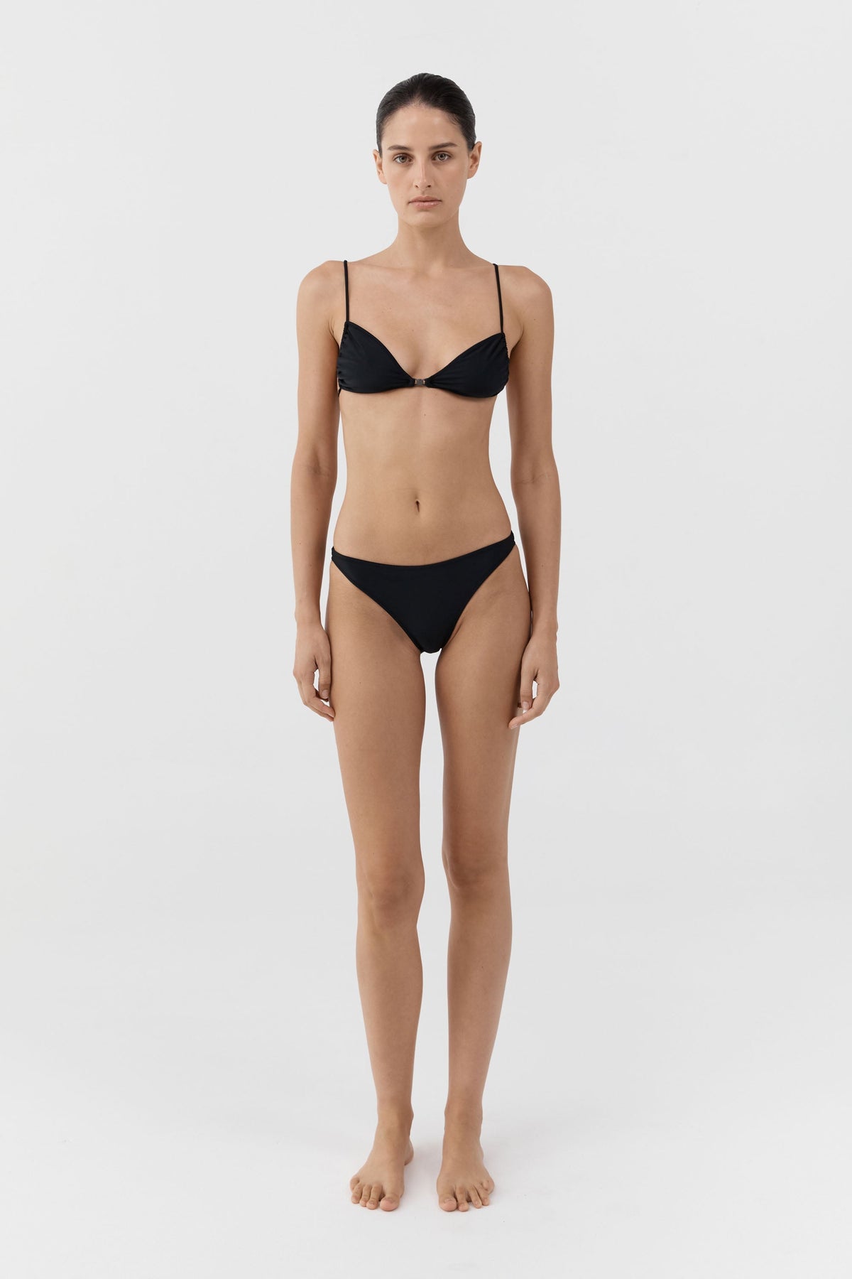 Almond Bikini Top - Black