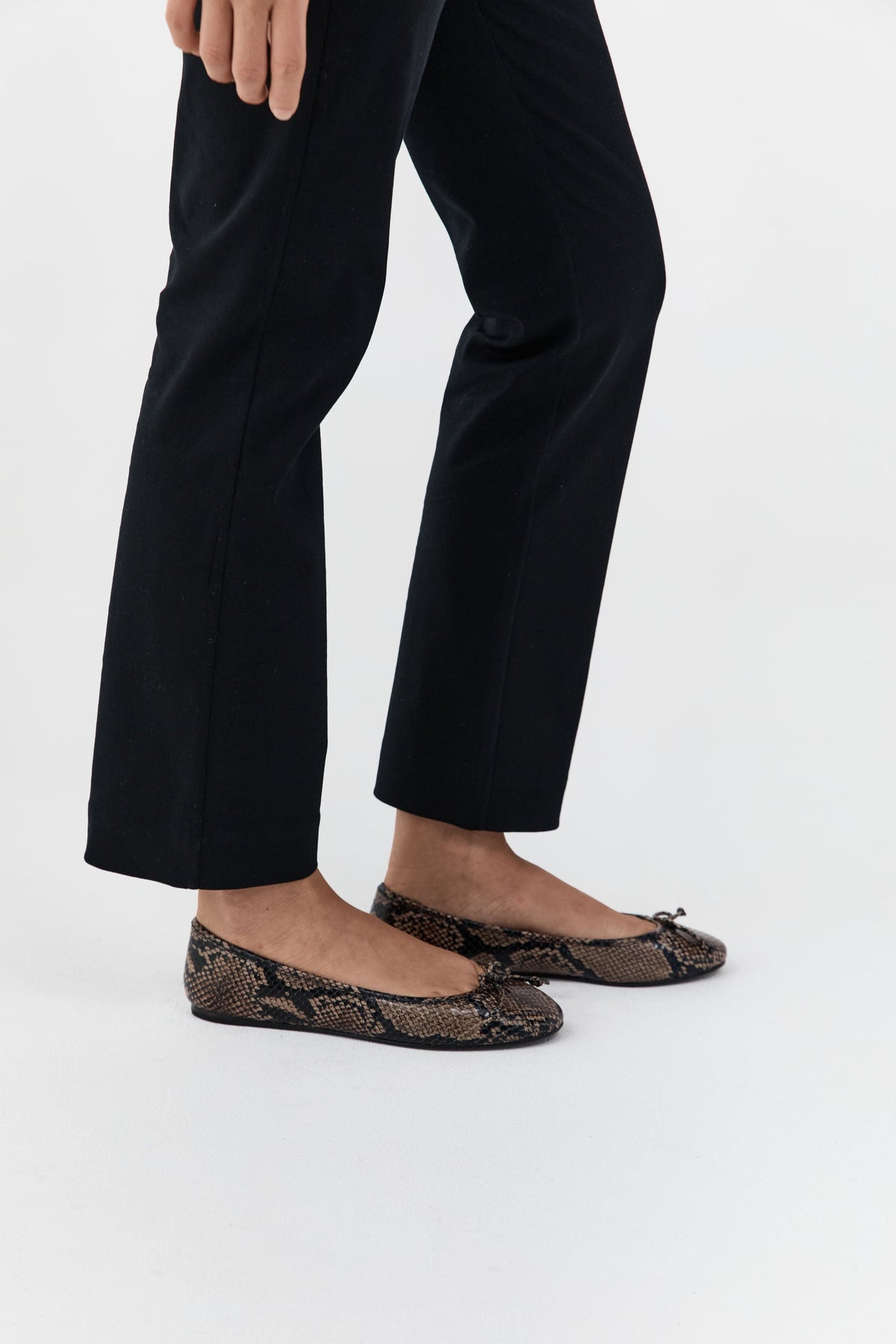 Bow Ballet Flat - Python Embossed