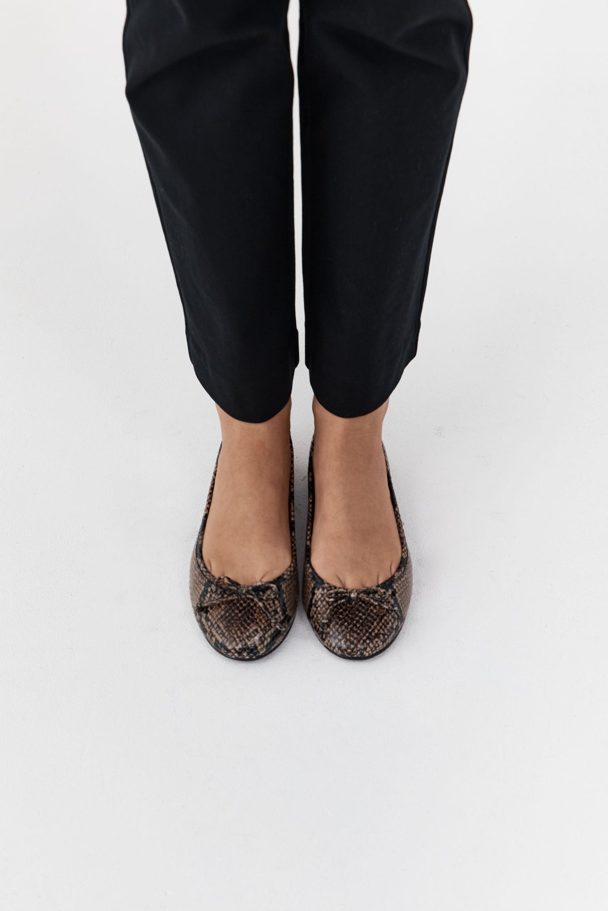 Bow Ballet Flat - Python Embossed